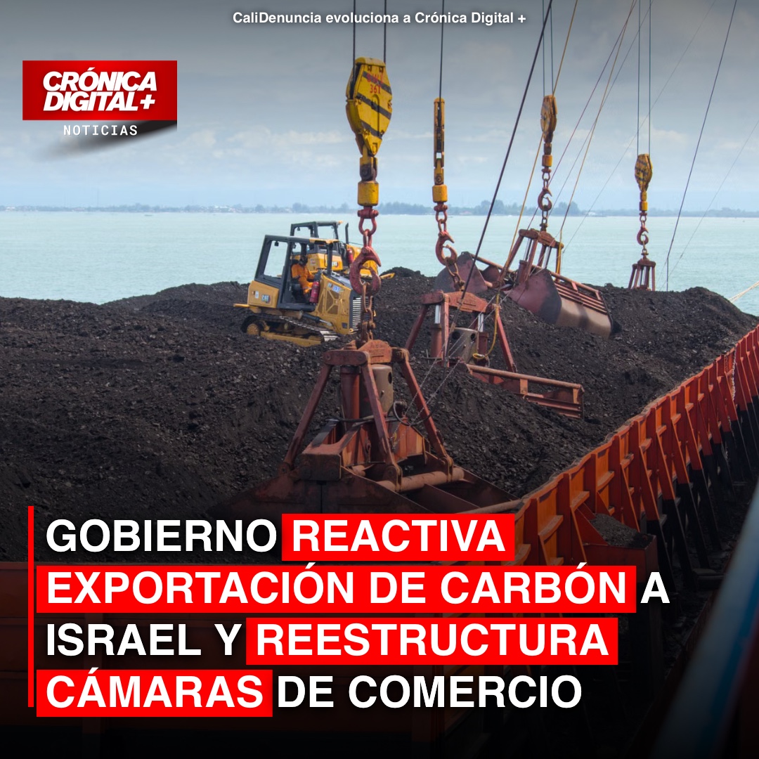 Gobierno reactiva carbón a Israel y reestructura Cámaras de Comercio