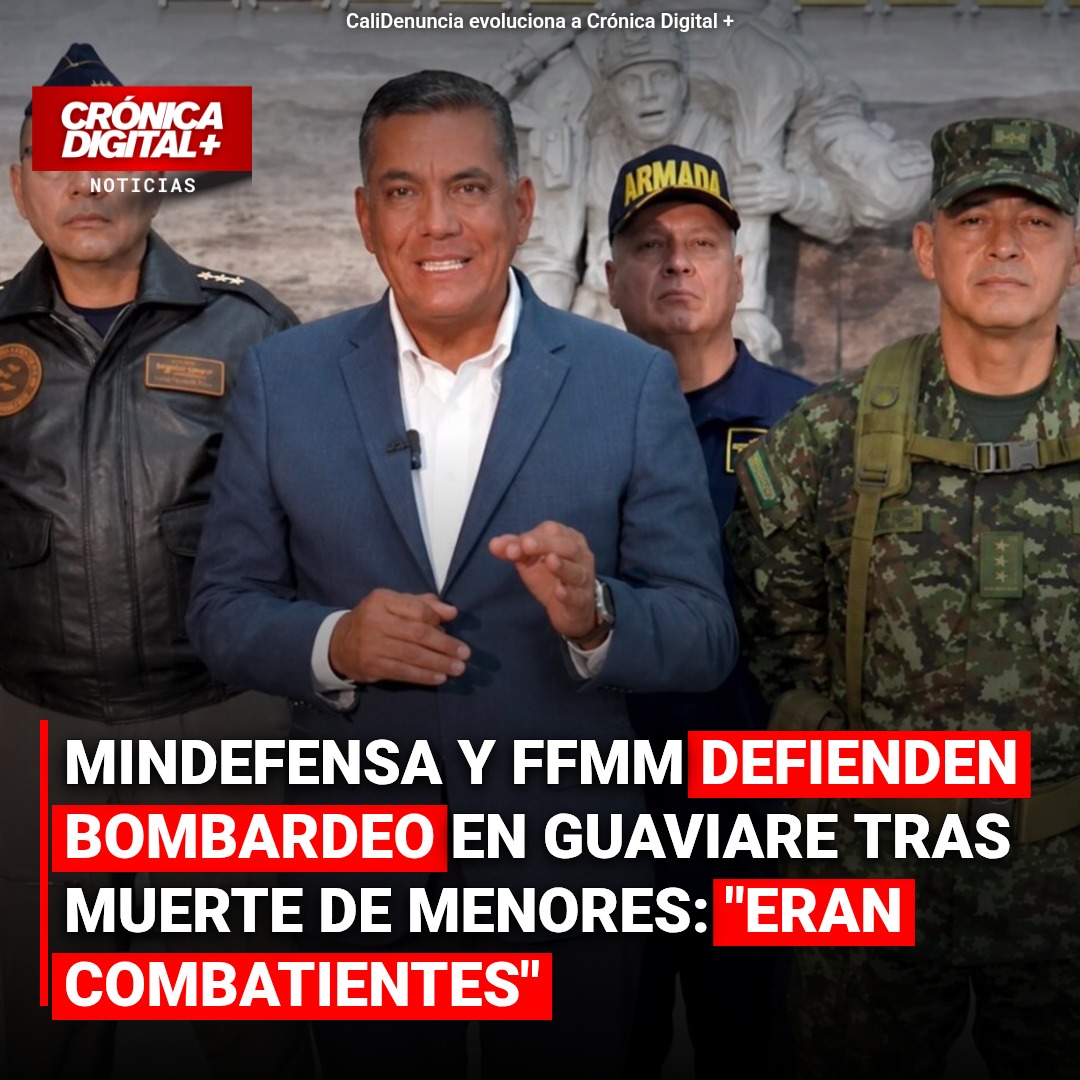 Guaviare: Mindefensa defiende bombardeo tras muertes de menores reclutados