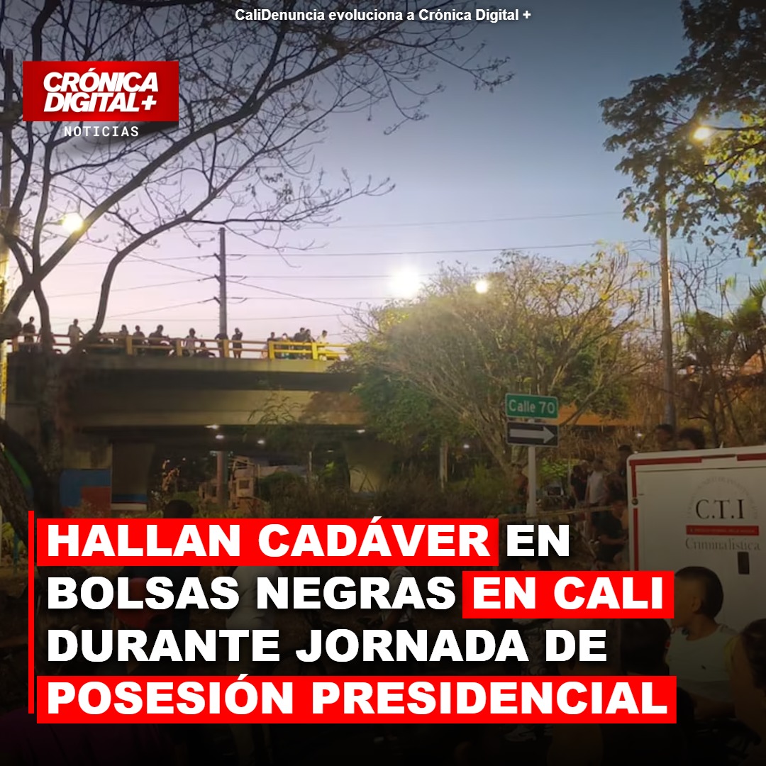 Hallan cadáver en bolsas negras en Cali durante jornada presidencial