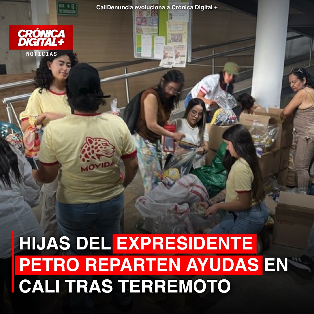Hijas de Petro movilizan ayuda humanitaria en Cali tras terremoto