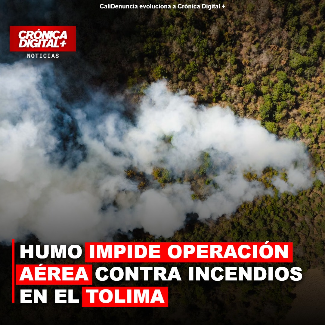 Humareda paraliza operaciones aéreas contra incendios en Tolima