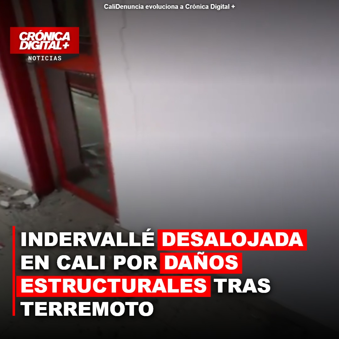 Indervalle desalojada en Cali tras sismo: daños estructurales comprometen sede principal