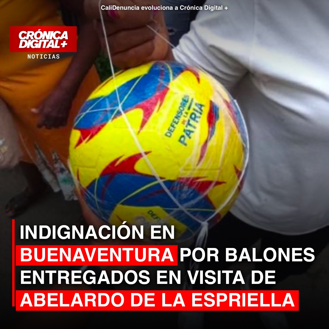 Indignación en Buenaventura por balones marcados en visita oficial
