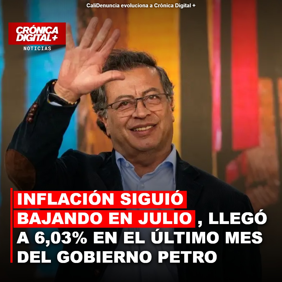 Inflación anual en Colombia llegó a 6,03% en julio por alimentos y vivienda