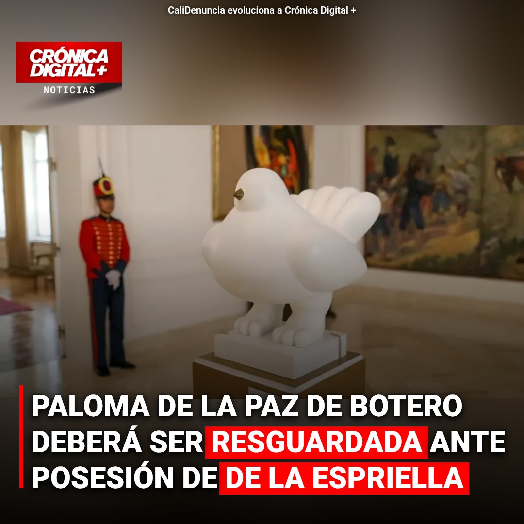 La Paloma de la Paz de Botero se reubica en Museo Nacional previo a nuevo gobierno