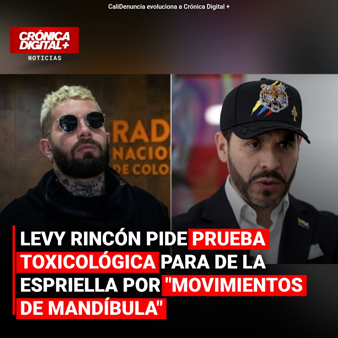 Levy Rincón exige pruebas toxicológicas para Abelardo de la Espriella