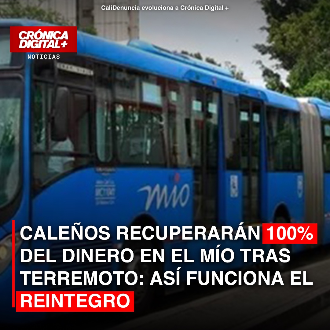 MÍO Cali devuelve 100% de pasajes a usuarios tras terremoto: método de reembolso