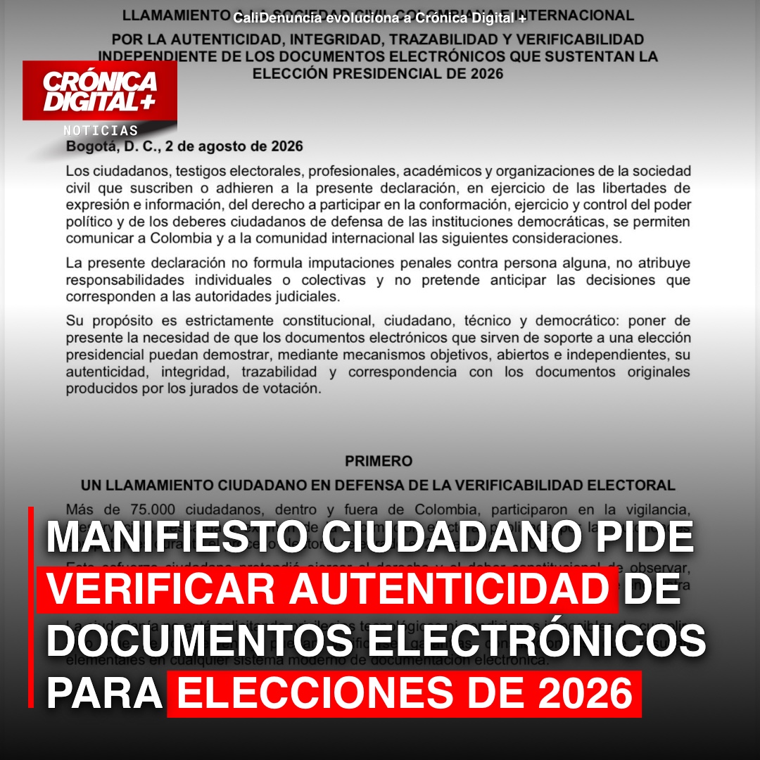 Manifiesto ciudadano exige verificar autenticidad de documentos electorales 2026