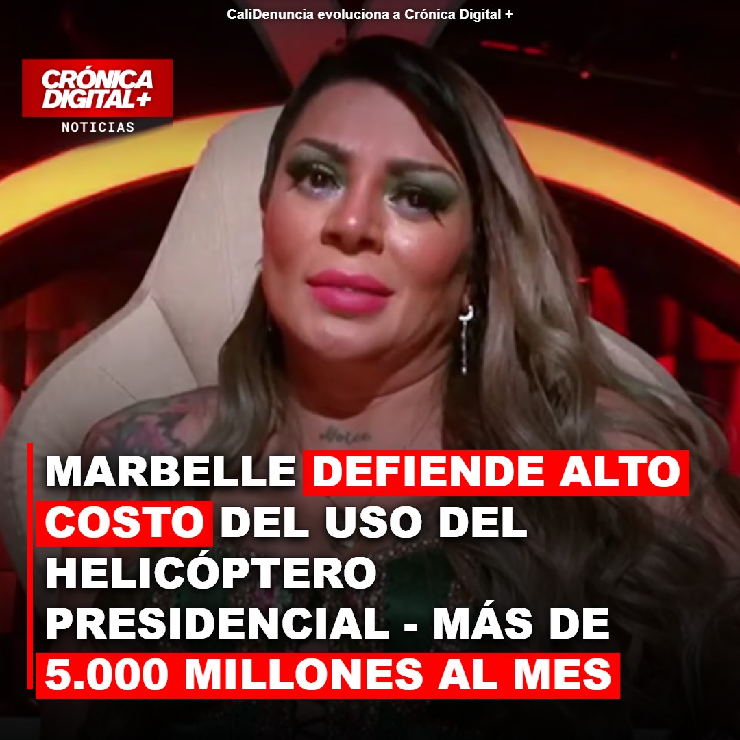 Marbelle defiende alto costo del uso del helicóptero presidencial – Más de 5.000 millones al mes