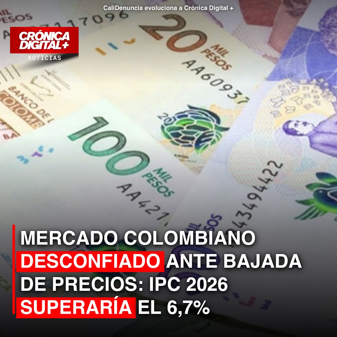 Mercado colombiano escéptico: IPC 2026 superaría el 6,7%