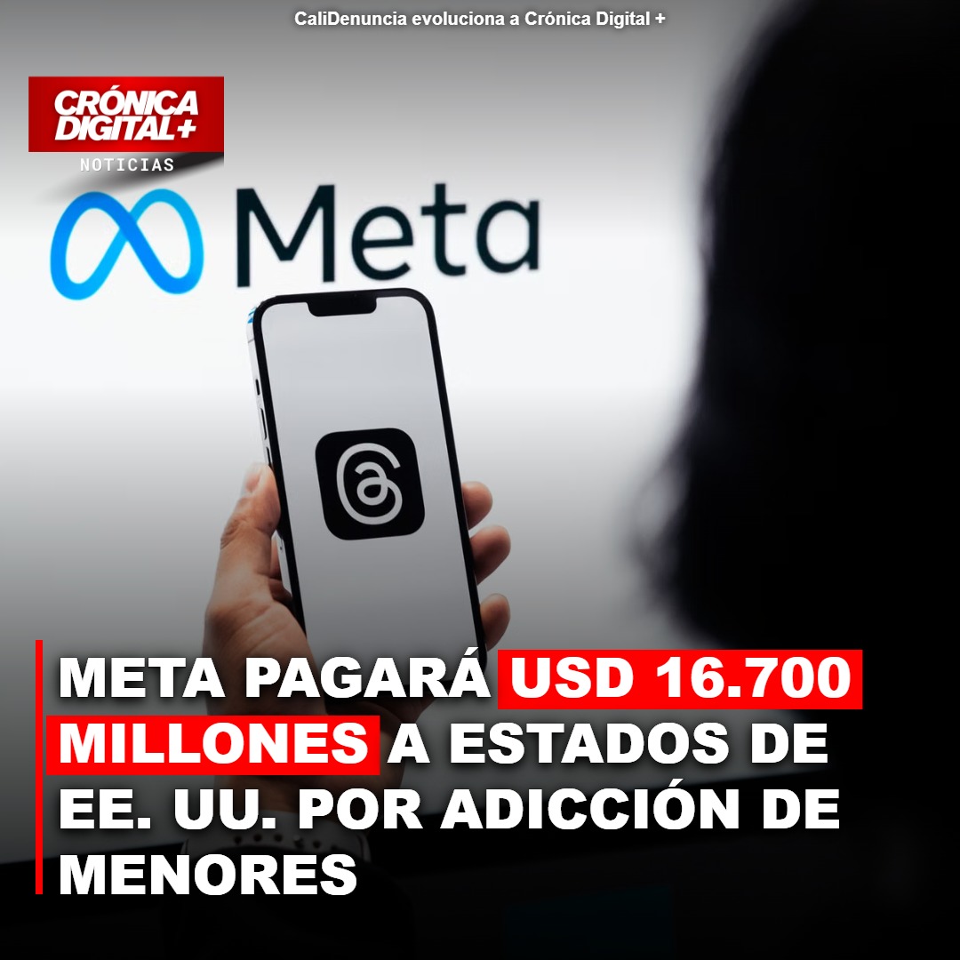 Meta pagará $16.700 millones por adicción de menores en redes
