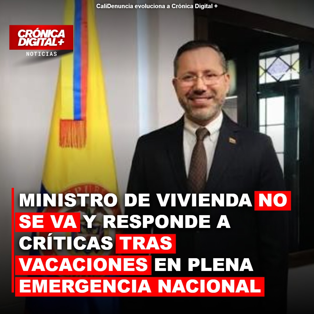 Ministro de Vivienda defiende viaje familiar ante crisis sísmica nacional