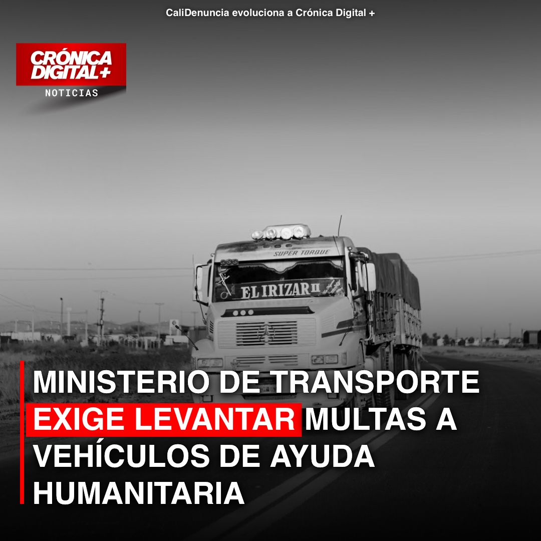 MinTransporte ordena levantar multas a vehículos de ayuda humanitaria