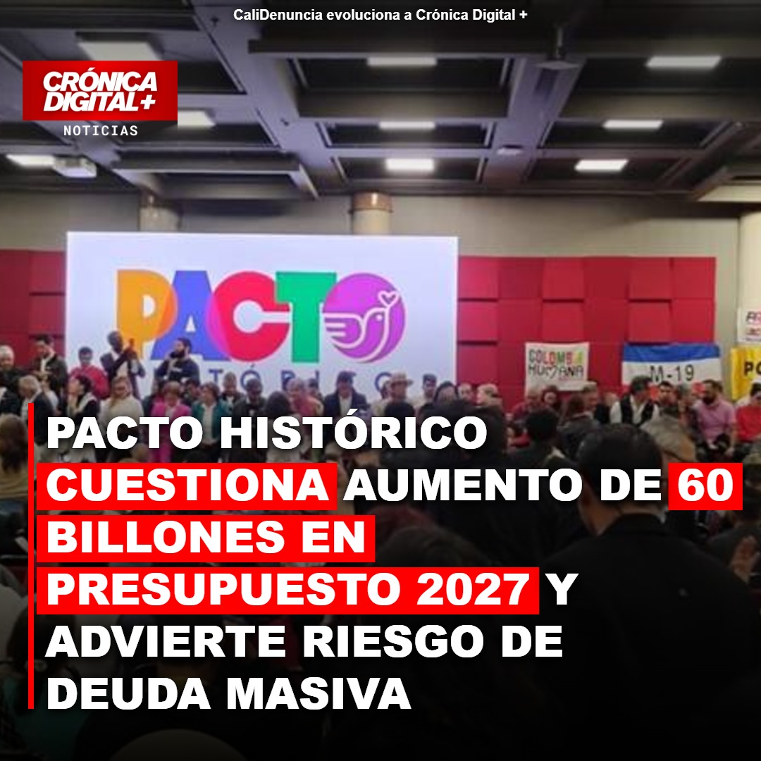 Pacto Histórico Cuestiona Aumento de $60 Billones en Presupuesto 2027