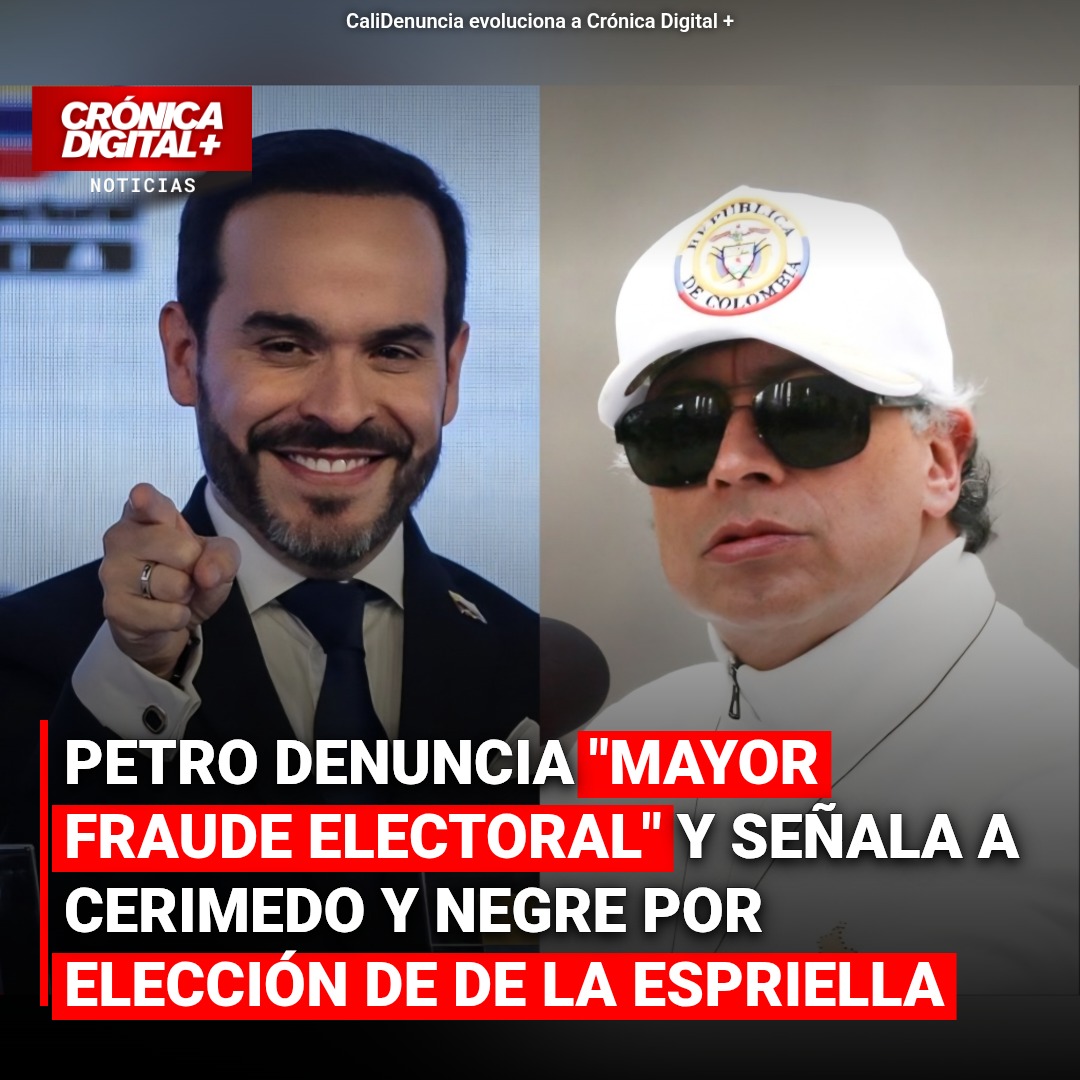 Petro denuncia «mayor fraude electoral» y acusa a Cerimedo y Negre