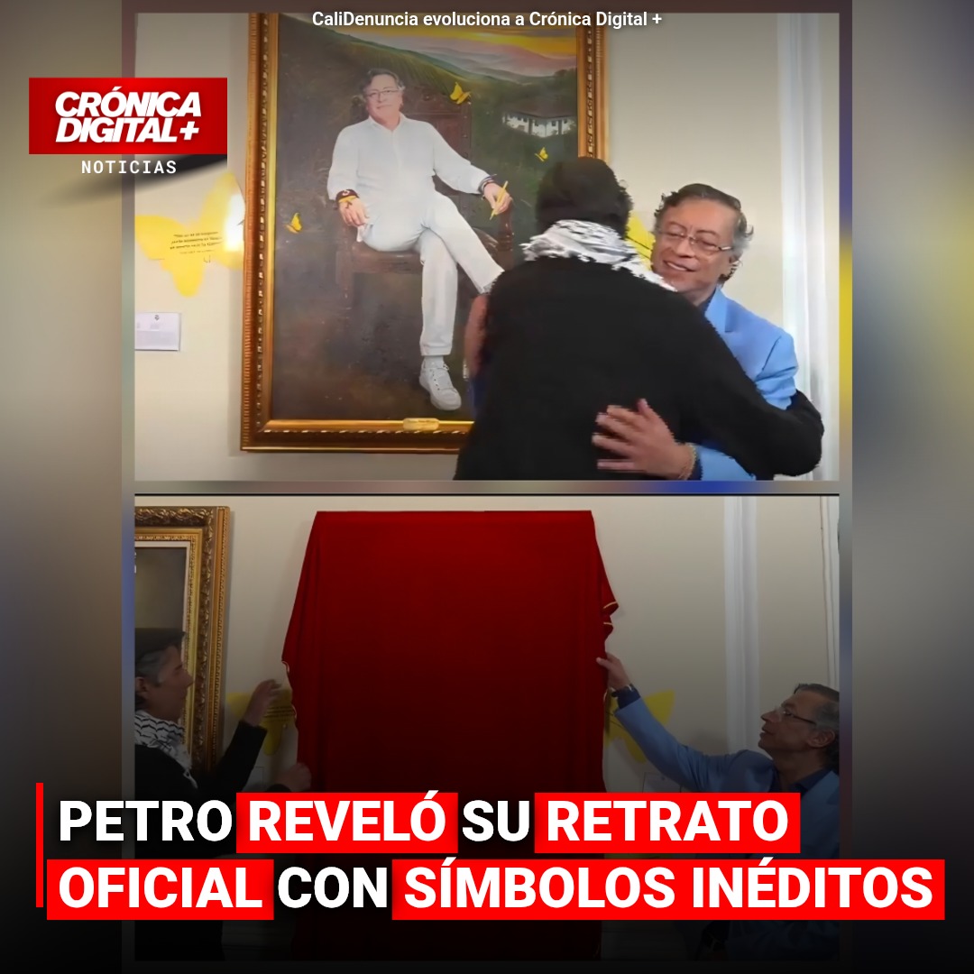 Petro devela retrato presidencial: mariposas, lápiz y símbolos inéditos en Casa de Nariño