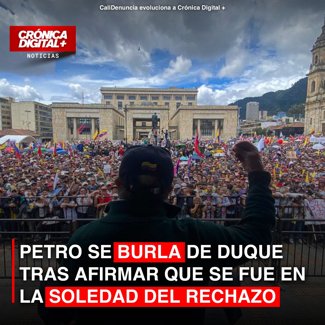 Petro ironiza críticas de Duque sobre «soledad del rechazo»