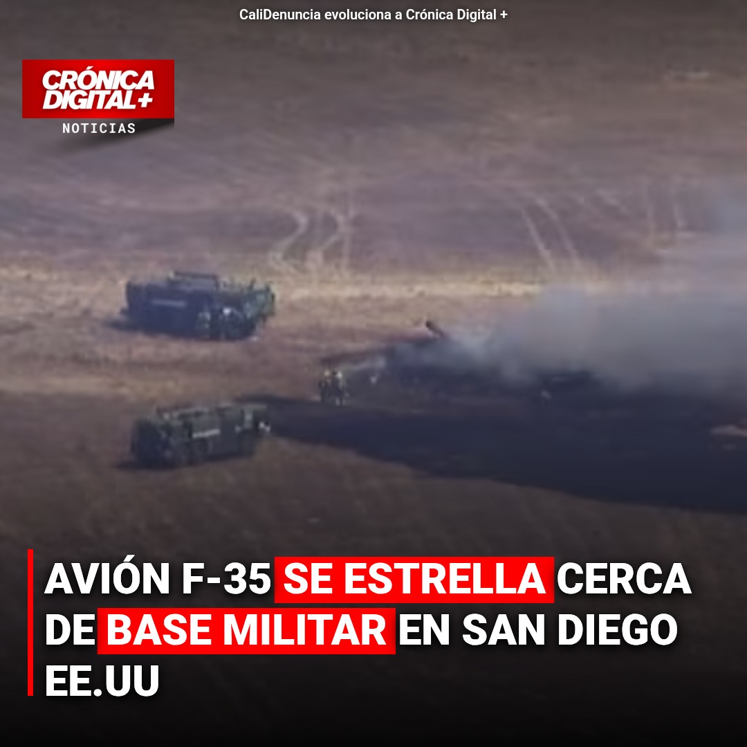 Piloto se eyecta tras accidente de F-35 cerca de base militar en San Diego