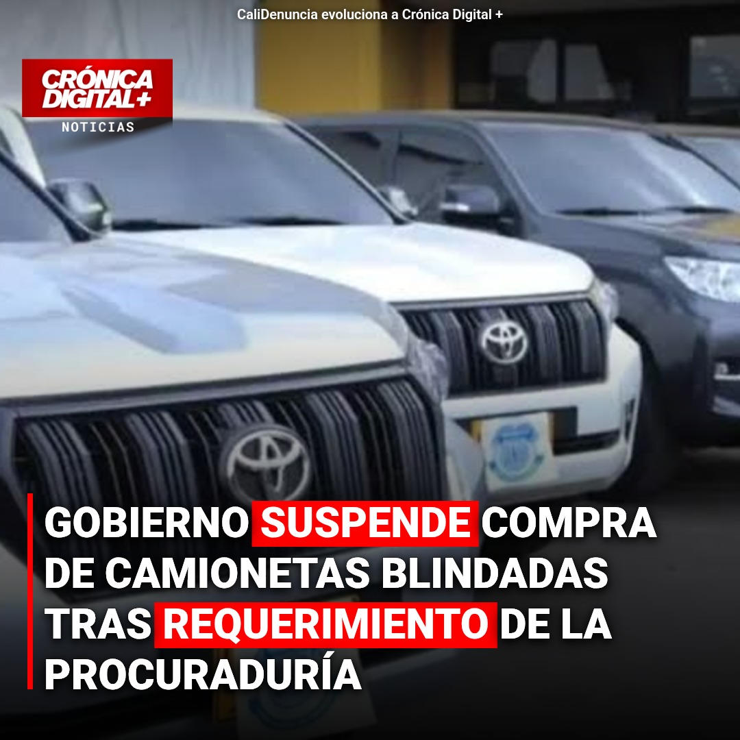 Procuraduría frena compra de camionetas blindadas por el Gobierno colombiano