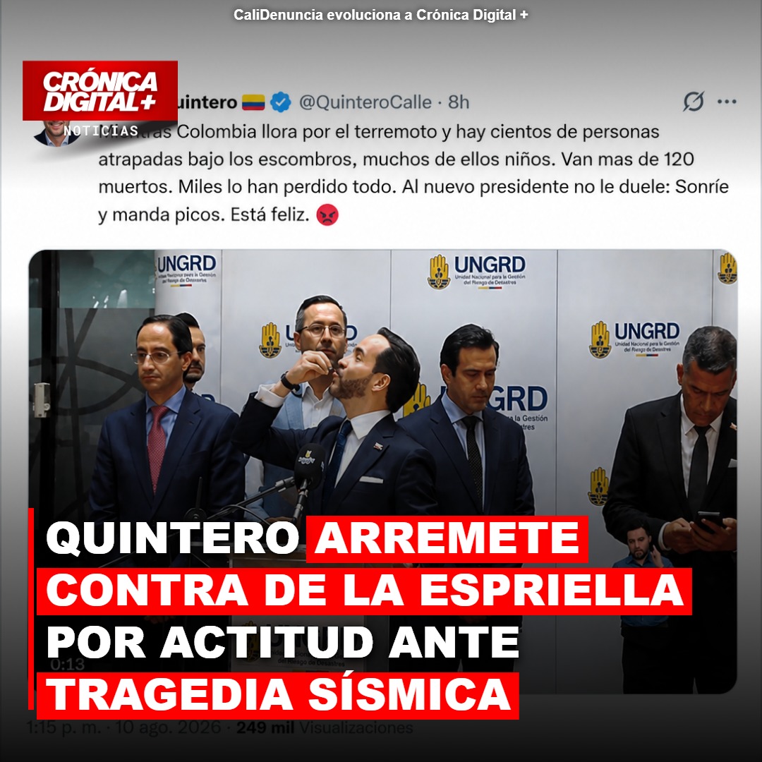 Quintero Cuestiona Actitud de De la Espriella en Tragedia Sísmica Nacional