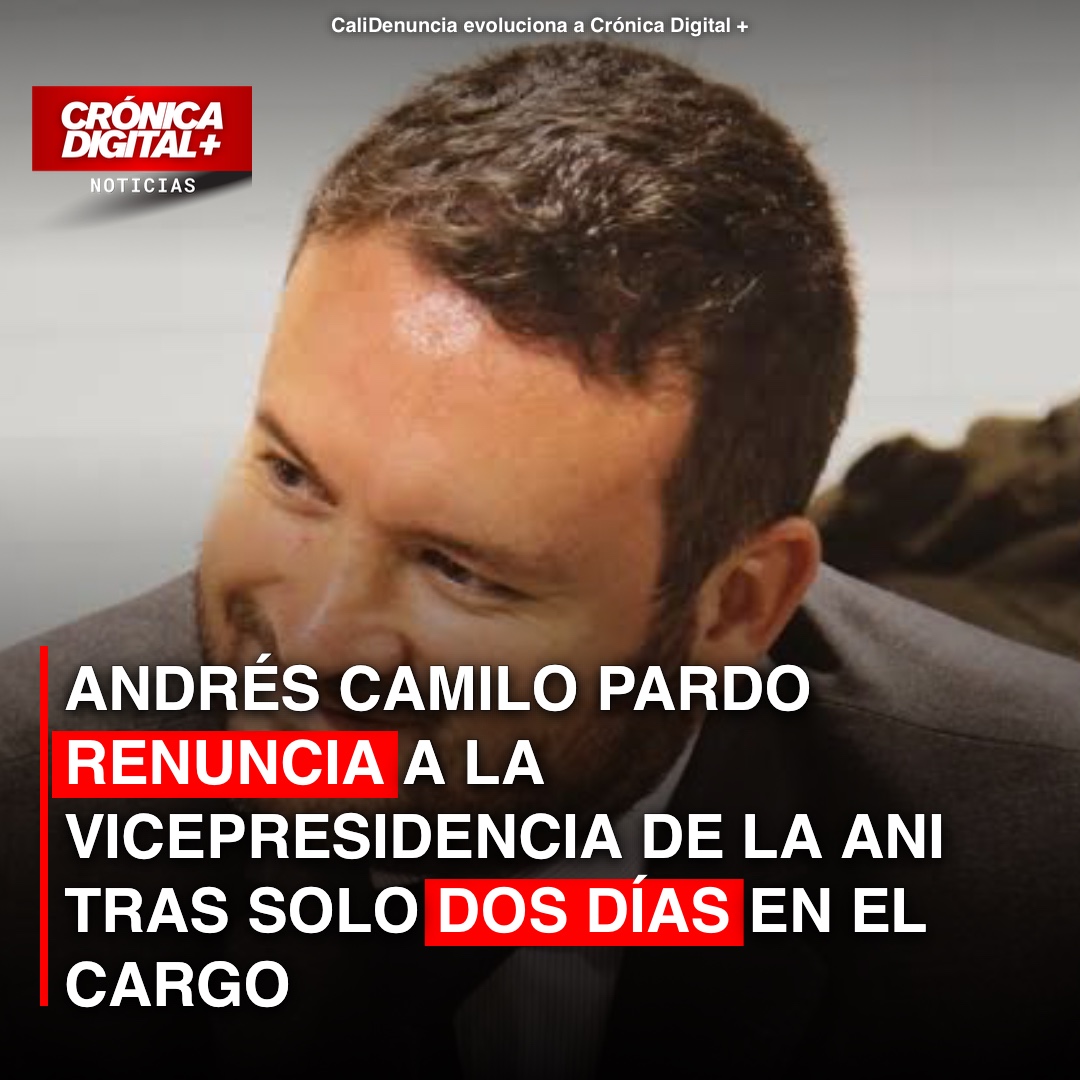 Renuncia relámpago en ANI: Pardo Jiménez sale tras dos días en el cargo