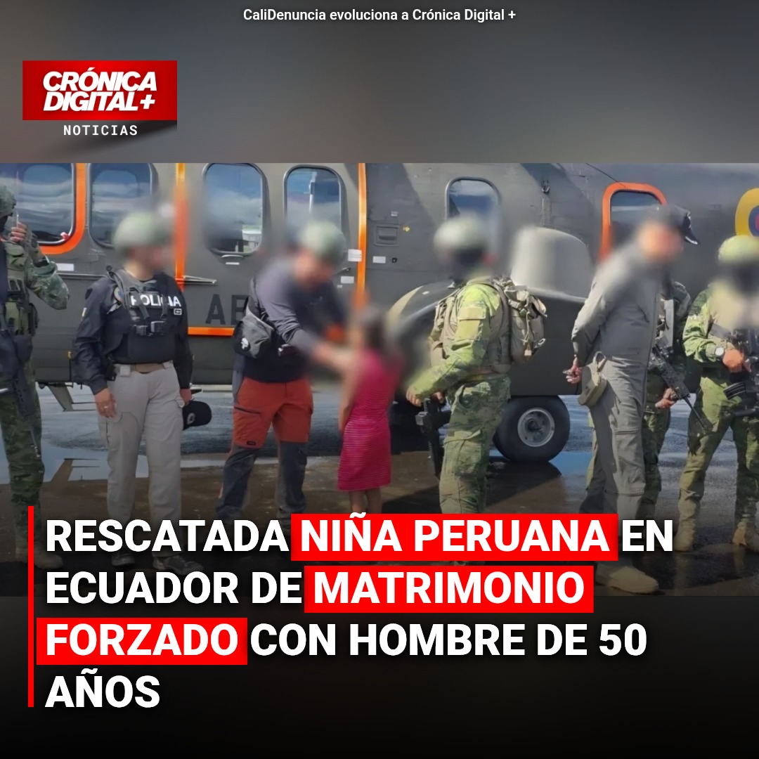 Rescatan niña peruana de matrimonio forzado en Ecuador