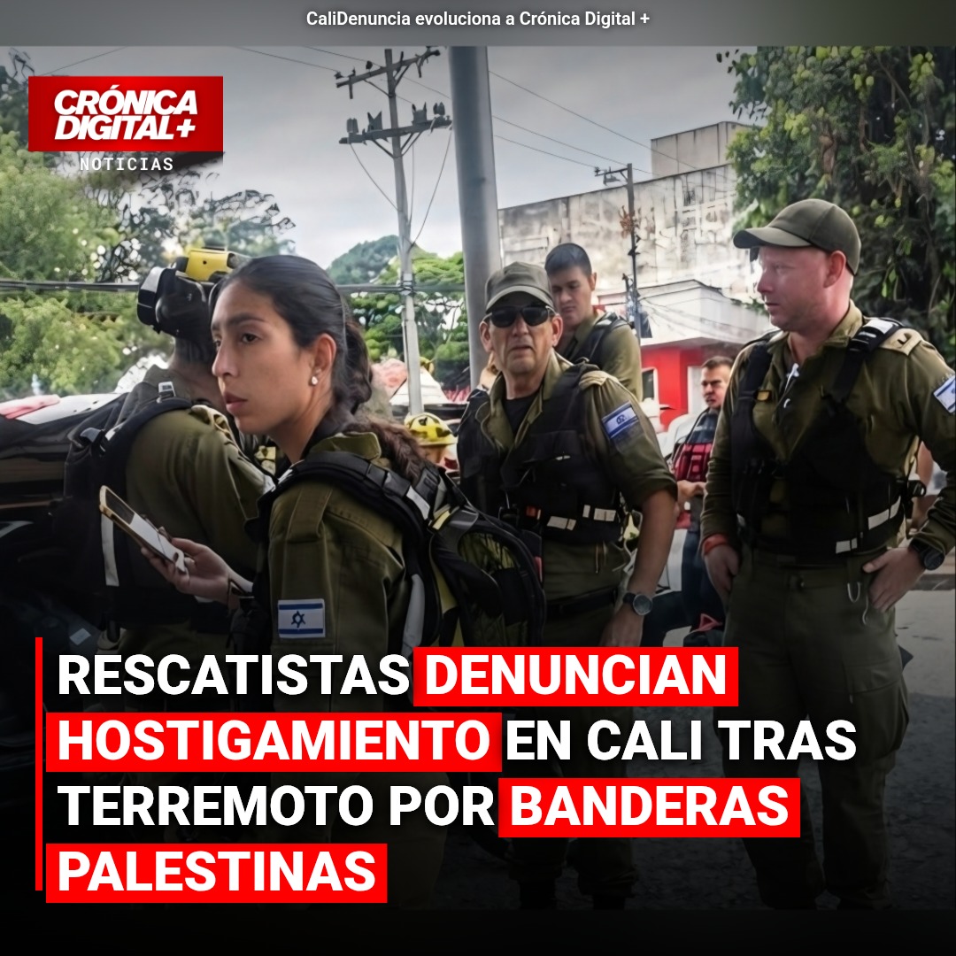 Rescatistas con banderas palestinas denuncian hostigamiento en Cali