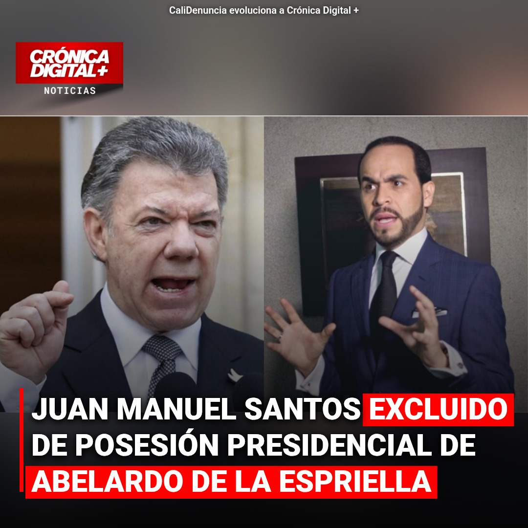 Santos excluido de posesión presidencial de De La Espriella en Cali