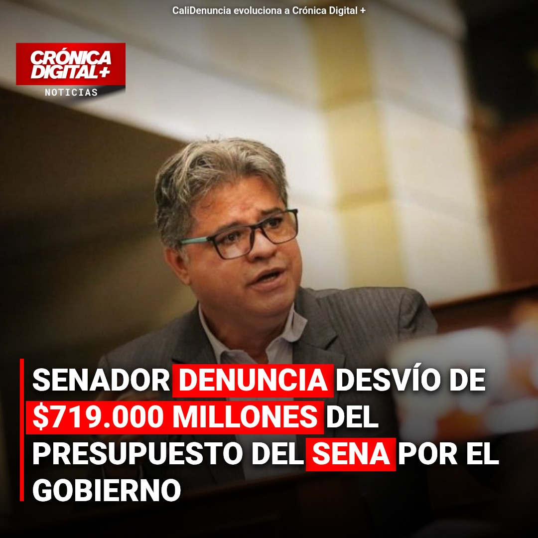 Senador Arias denuncia desvío de $719 mil millones del SENA para emergencia