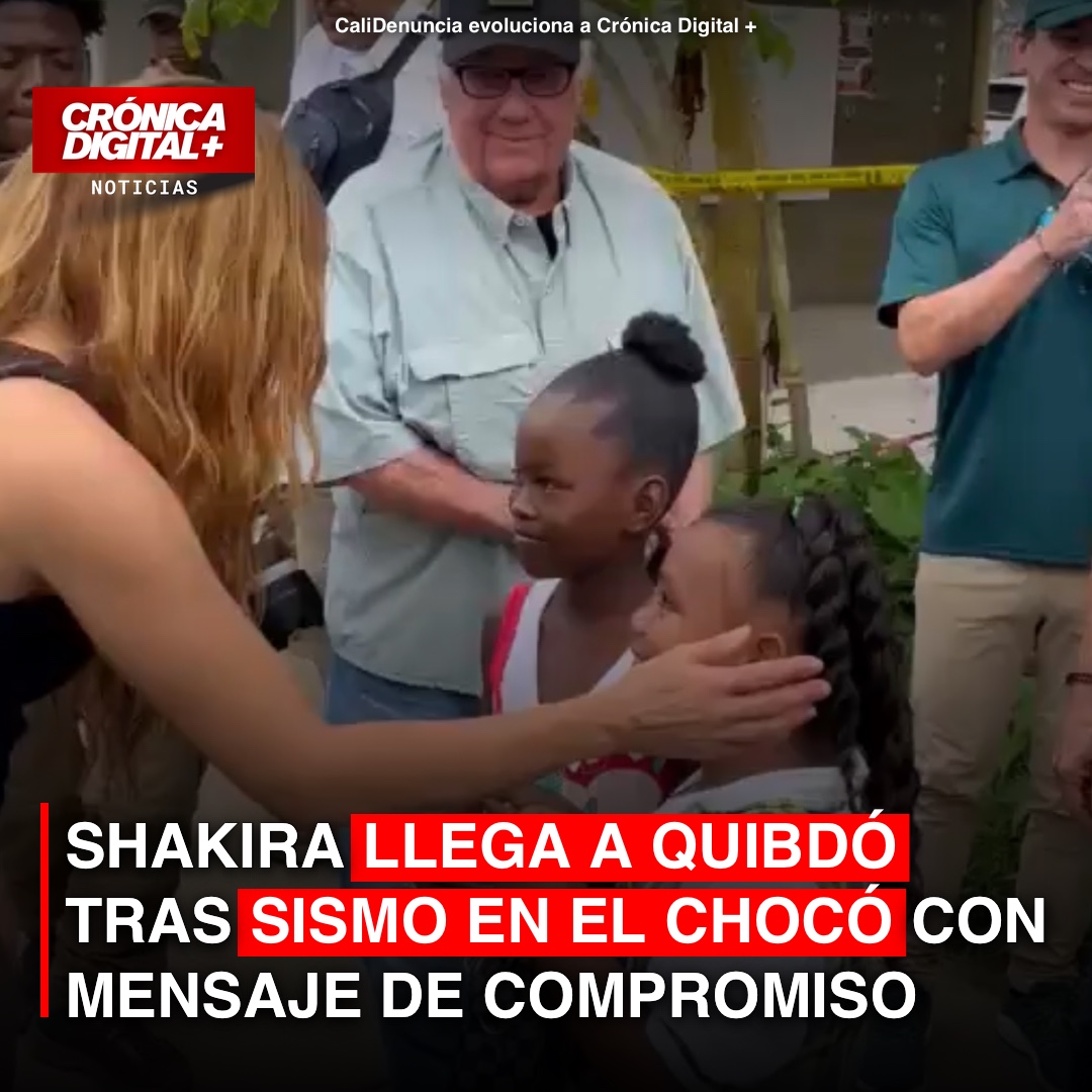 Shakira visita Quibdó tras sismo con llamado a no abandonar el Chocó
