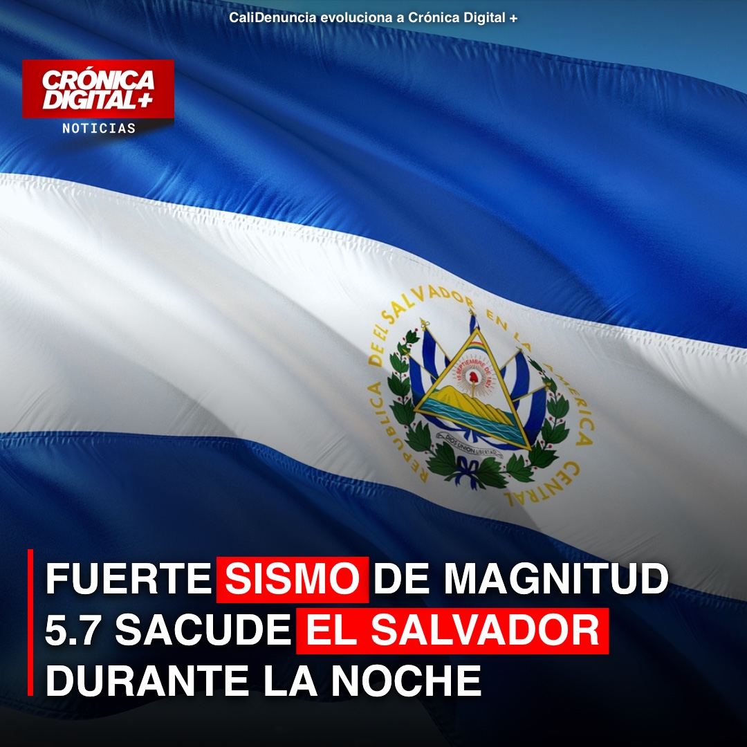Sismo de 5.7 sacude El Salvador: Sin víctimas ni daños graves