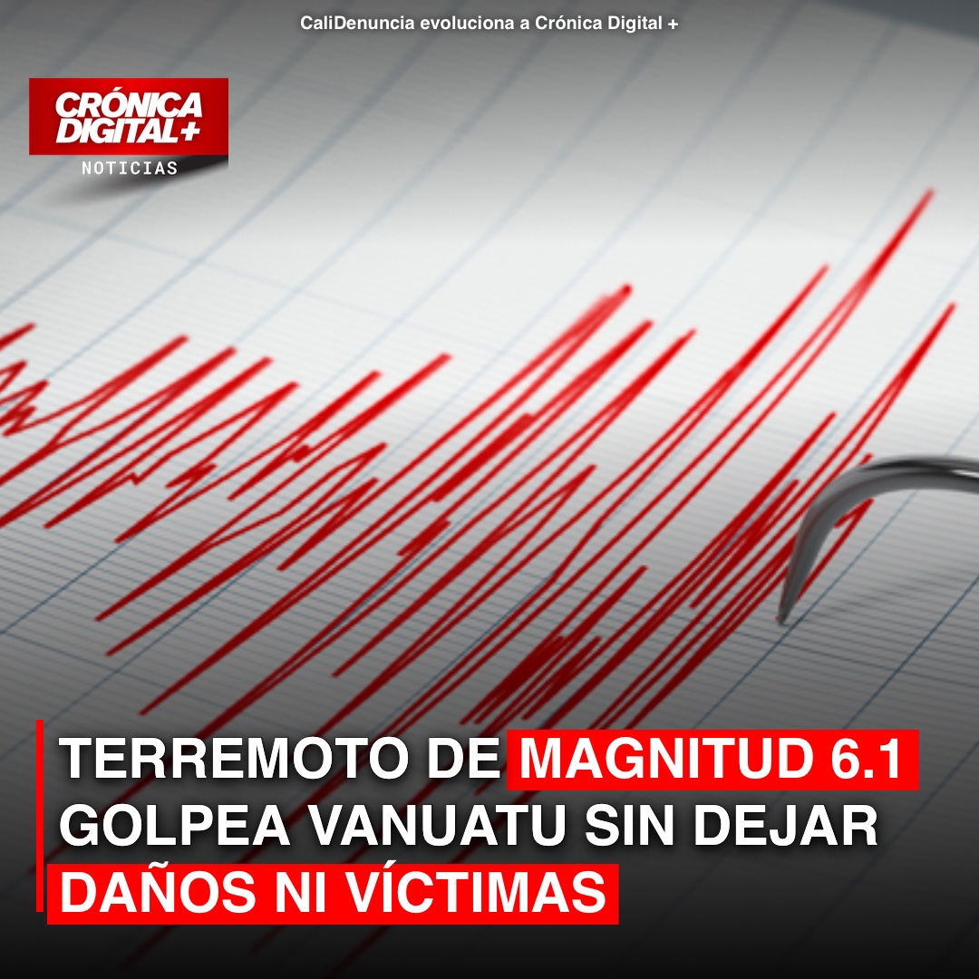 Terremoto de 6.1 sacude Vanuatu sin reportar daños ni víctimas