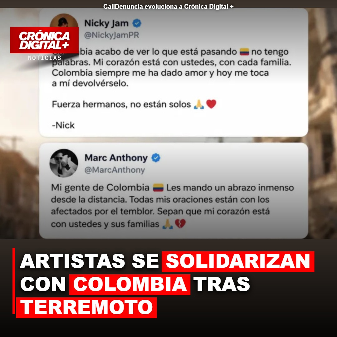 Terremoto en Colombia: Artistas globales expresan solidaridad ante la tragedia
