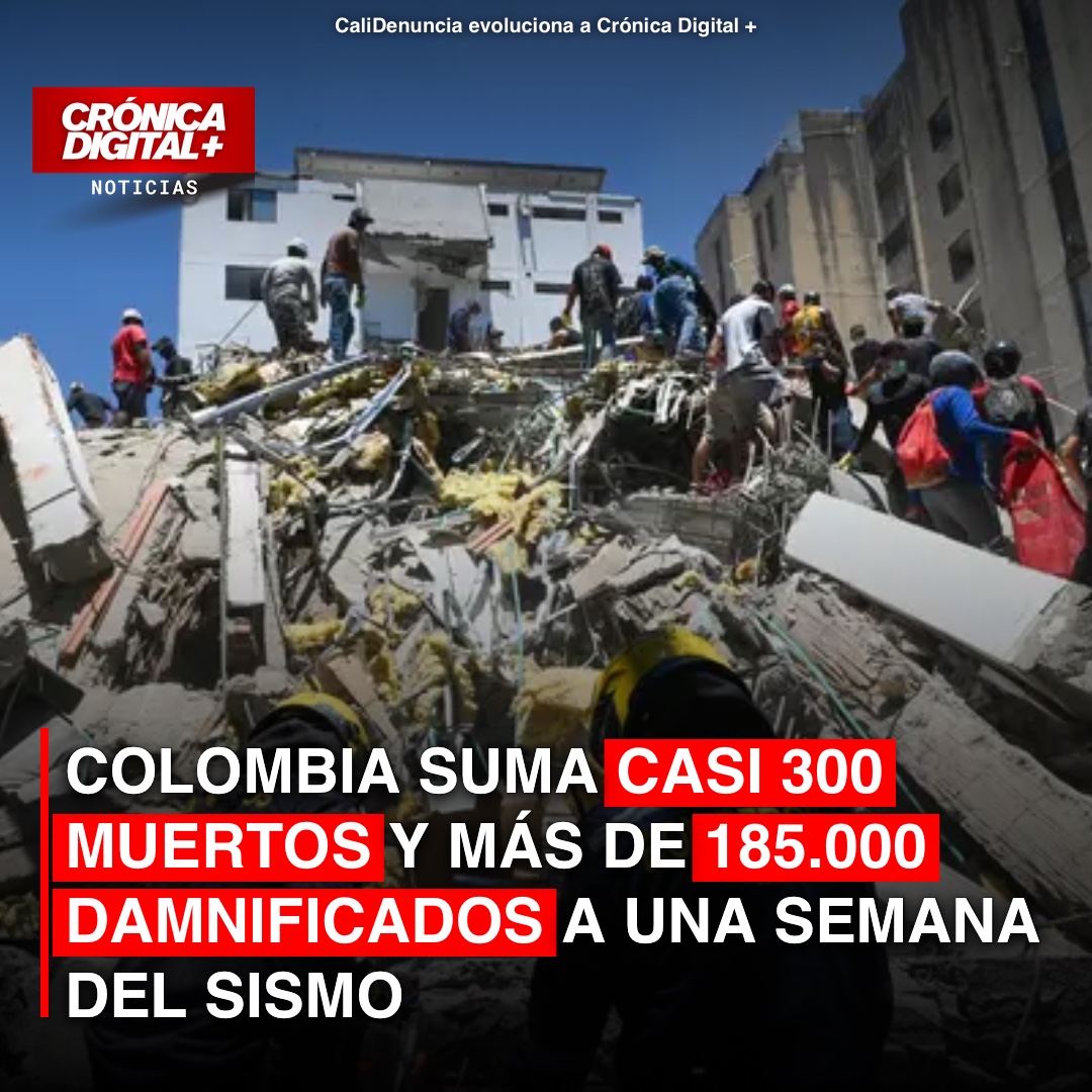 Terremoto en Colombia: Casi 300 muertos y 185.000 damnificados en una semana
