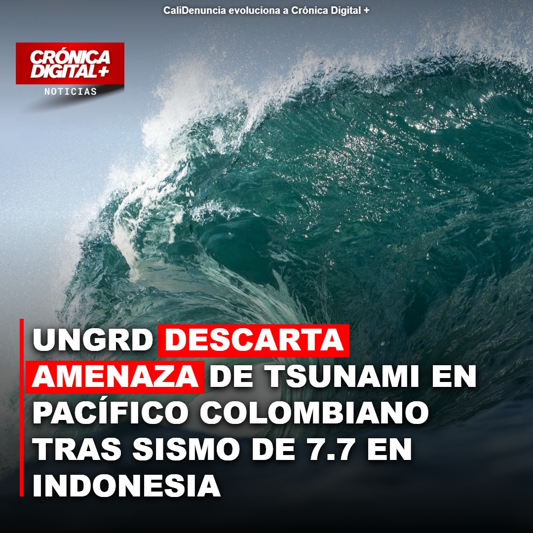 UNGRD descarta amenaza de tsunami en Pacífico colombiano por sismo en Indonesia