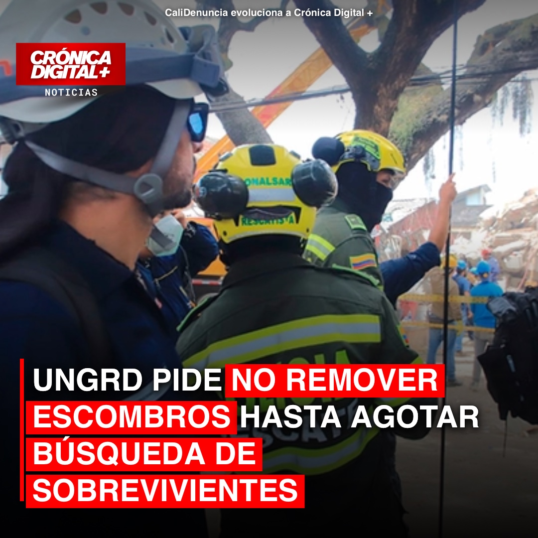 UNGRD: Remoción de escombros tras sismo solo tras agotar búsqueda de vida