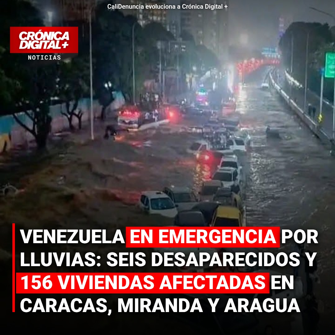 Venezuela en Alerta: Lluvias Dejan Seis Desaparecidos y 156 Casas Afectadas