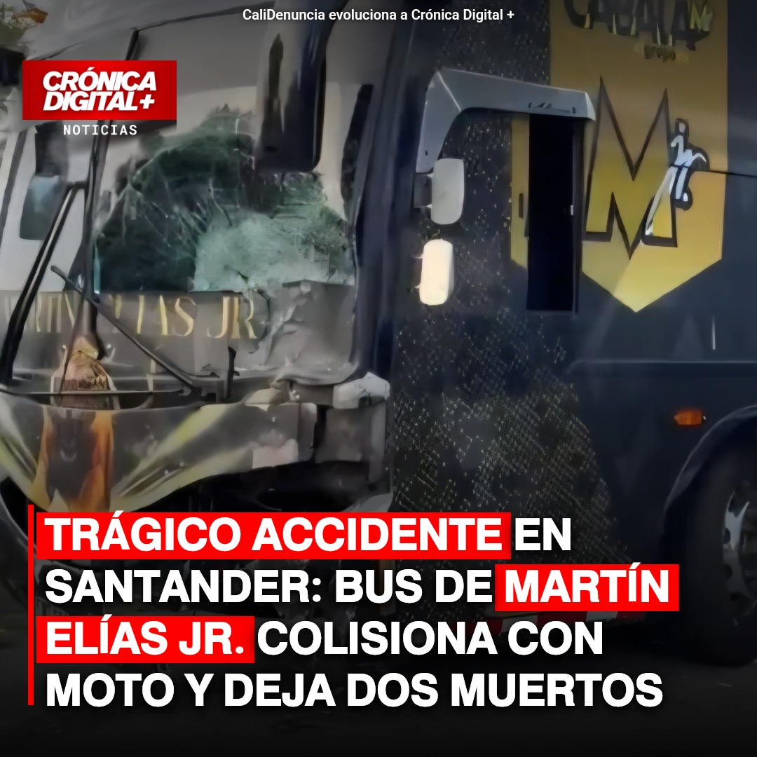 Accidente fatal en Santander: Bus de Martín Elías Jr. involucrado, dos motociclistas muertos