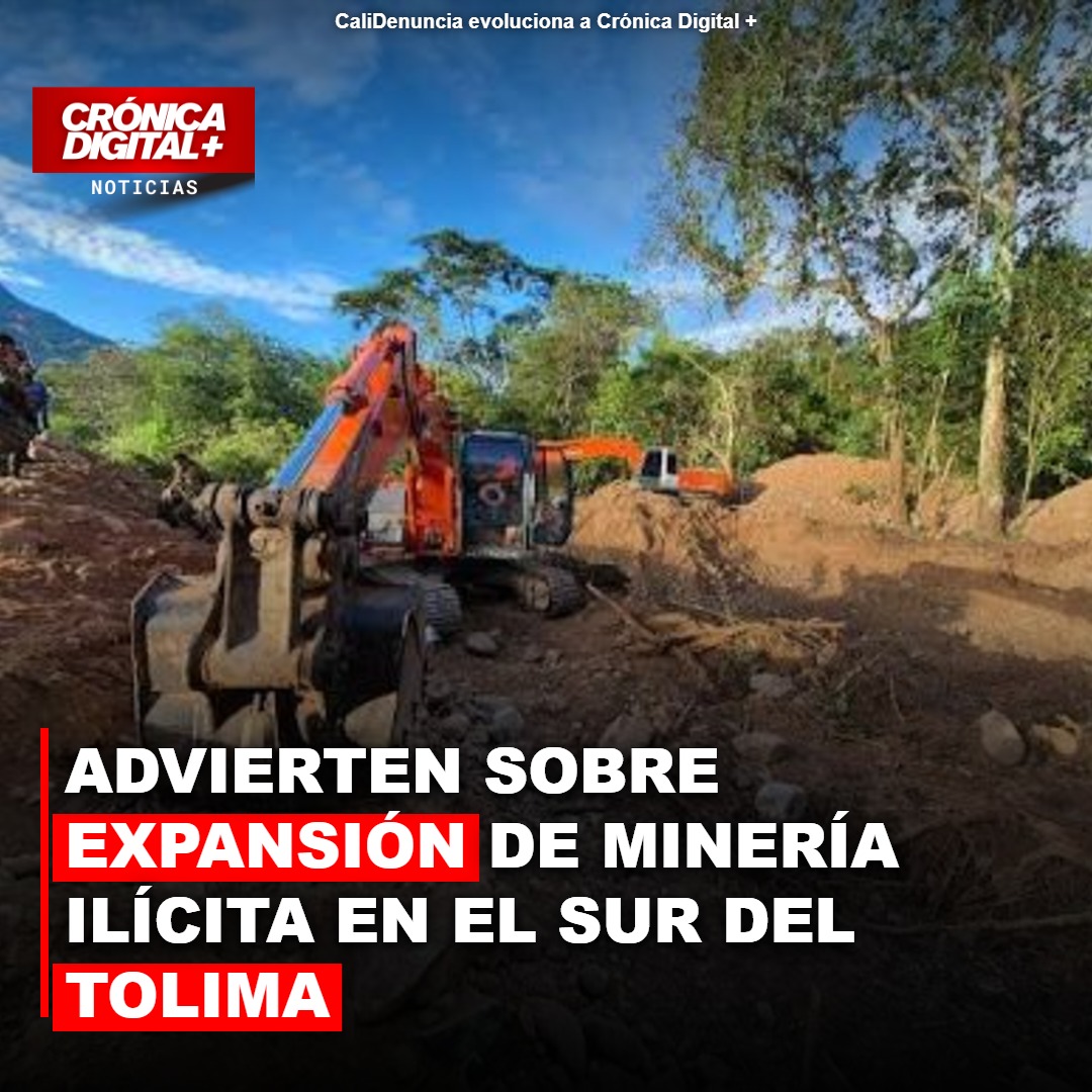Advierten sobre expansión de minería ilícita en el sur del Tolima