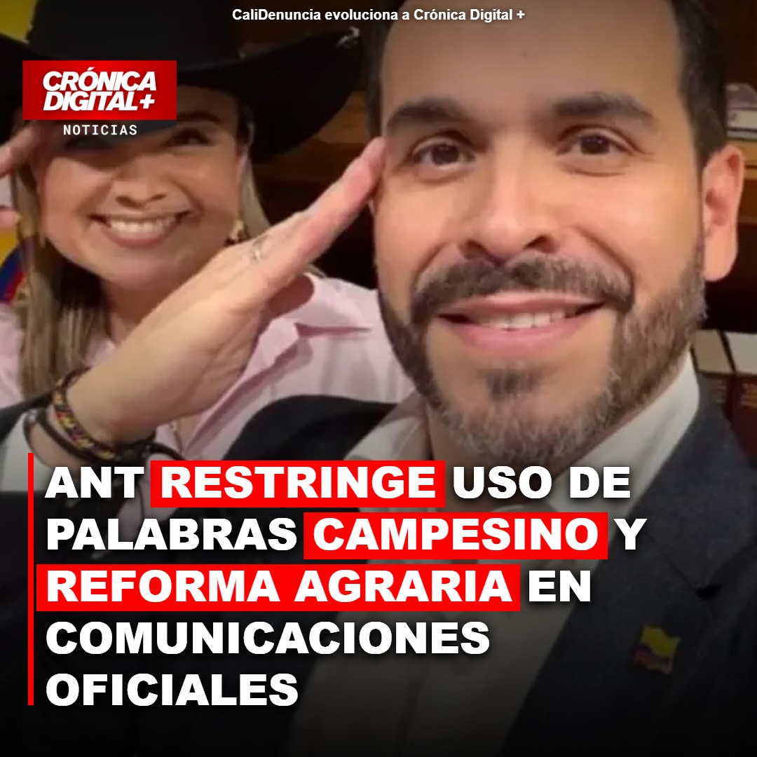 Agencia de Tierras restringe «campesino» y «reforma agraria» en comunicaciones