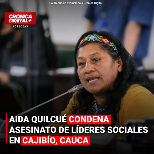 Aida Quilcué condena asesinato de líderes sociales en Cajibío, Cauca