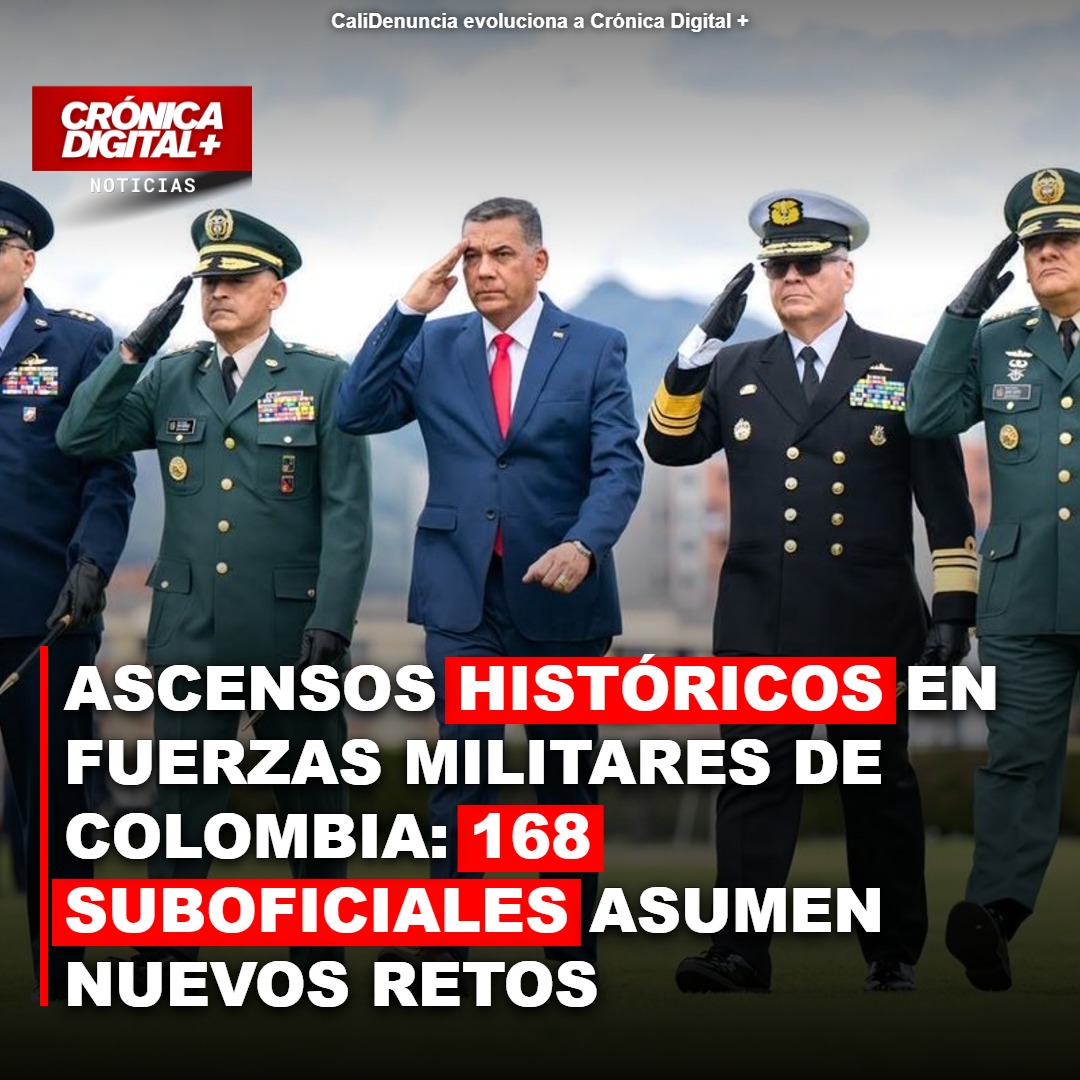 Ascensos históricos en Fuerzas Militares de Colombia: 168 suboficiales asumen nuevos retos