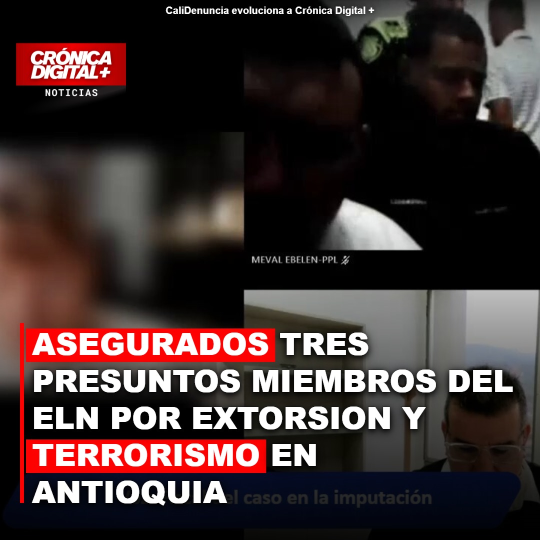 Asegurados Tres presuntos miembros del ELN por extorsion y terrorismo en Antioquia