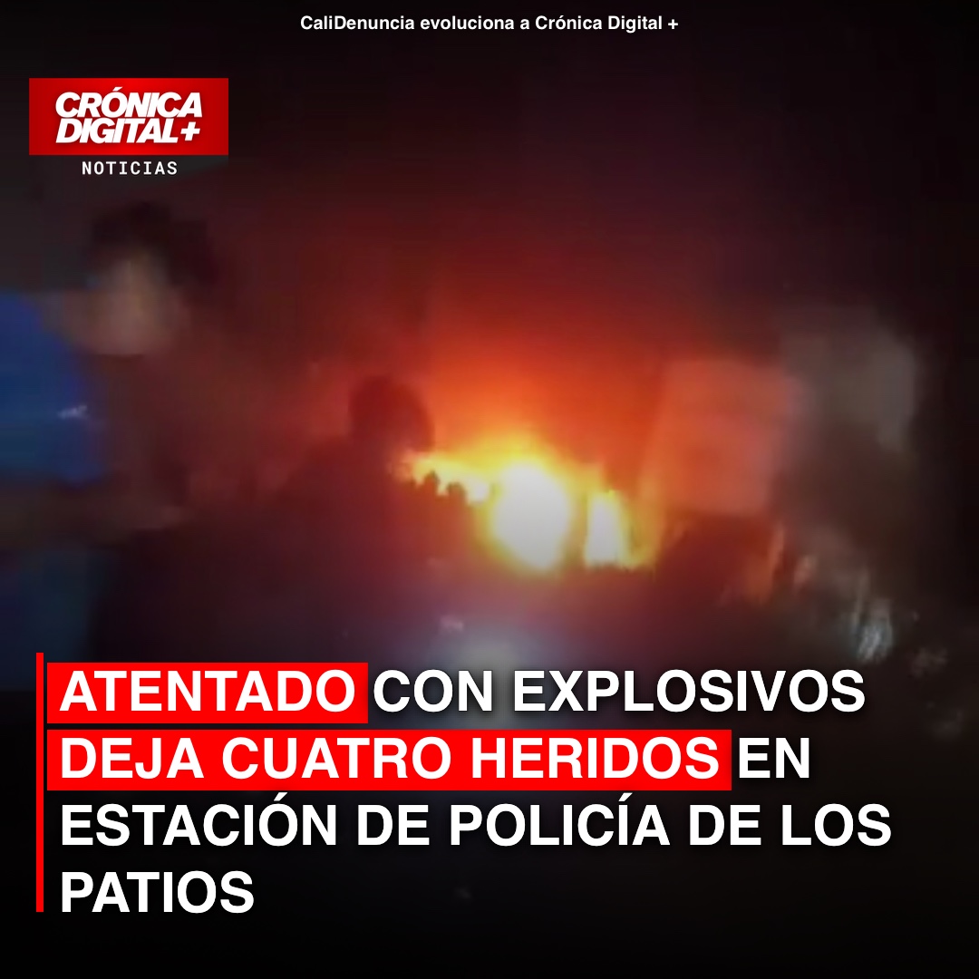 Ataque con explosivos en Los Patios deja cuatro heridos, entre ellos tres policías