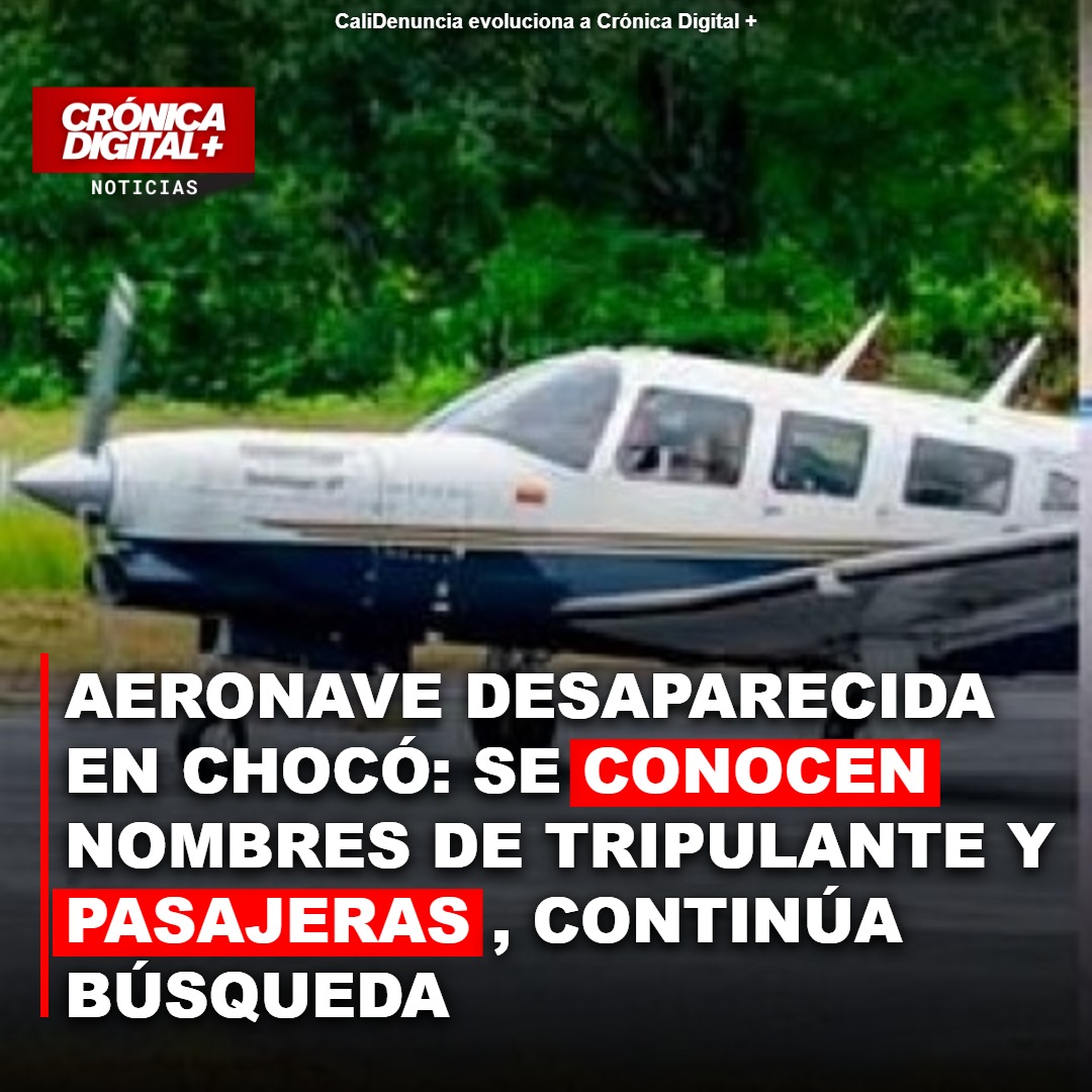 Avioneta Patrulla Aérea Civil se Accidenta en Chocó: Cinco A Bordo