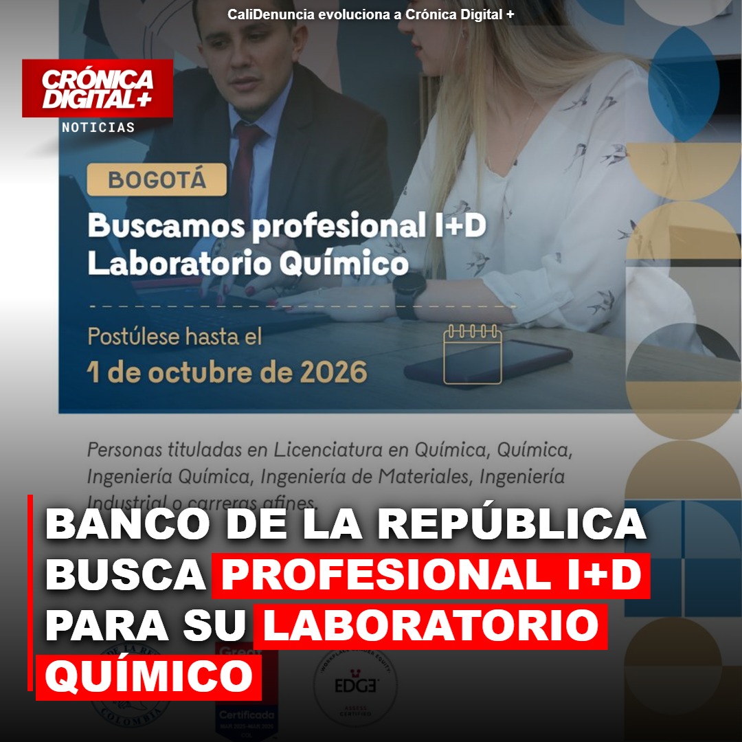 Banco de la República busca profesional i+d para su Laboratorio Químico
