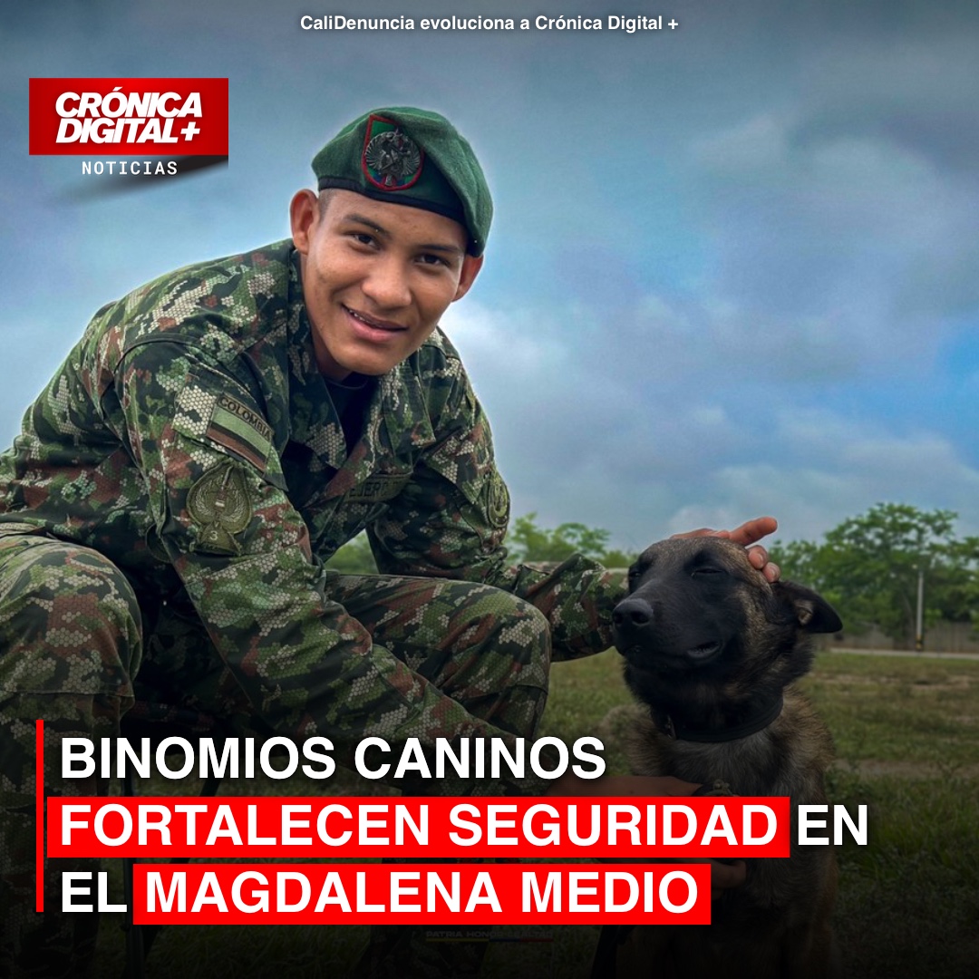 Binomios caninos fortalecen Seguridad en el Magdalena Medio