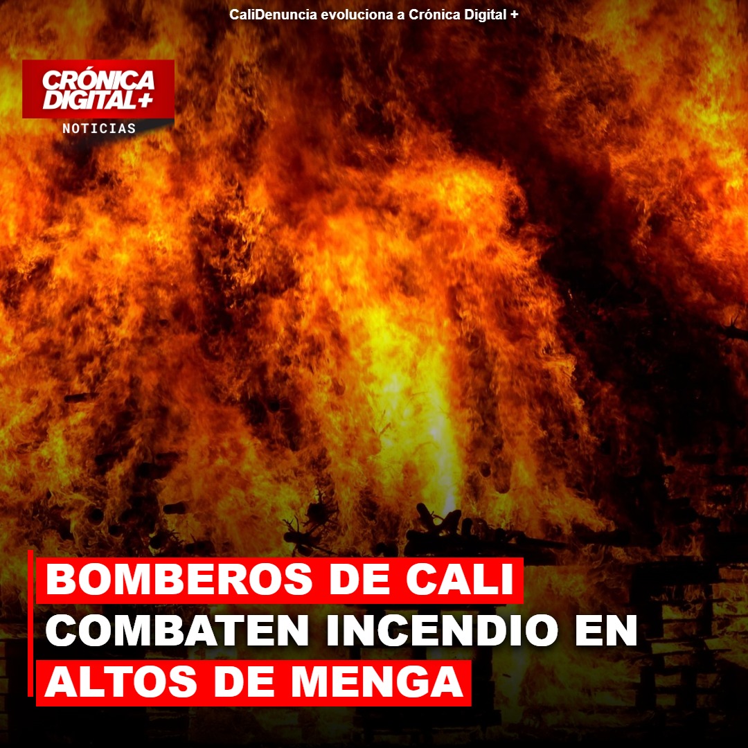 Bomberos de Cali combaten incendio forestal en Altos de Menga