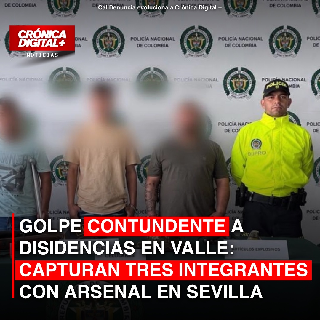 Capturan a líderes disidentes FARC en Sevilla, Valle: Arsenal incautado