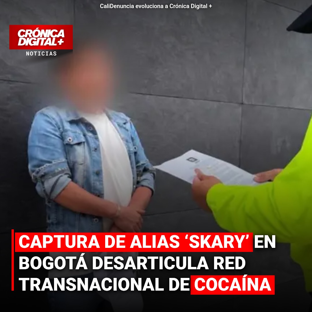 Capturan en Bogotá a ‘Skary’, cerebro de red transnacional de cocaína